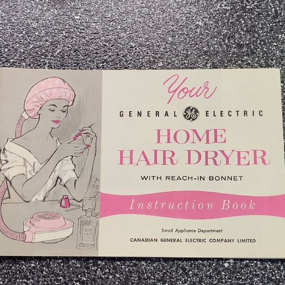 Vintage 1950s General Electric Pink Hair Dryer - Picture 3 of 6